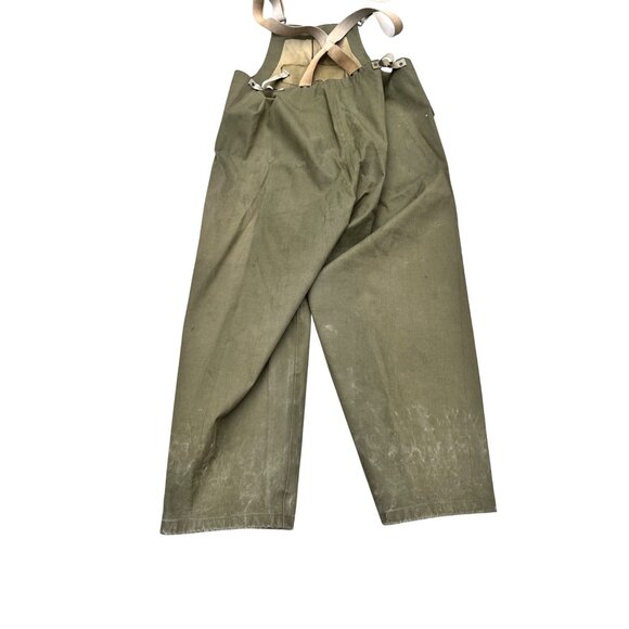 Vintage U.S. Navy Green Foul Weather Jacket & Pants Set Small - Picture 5 of 11